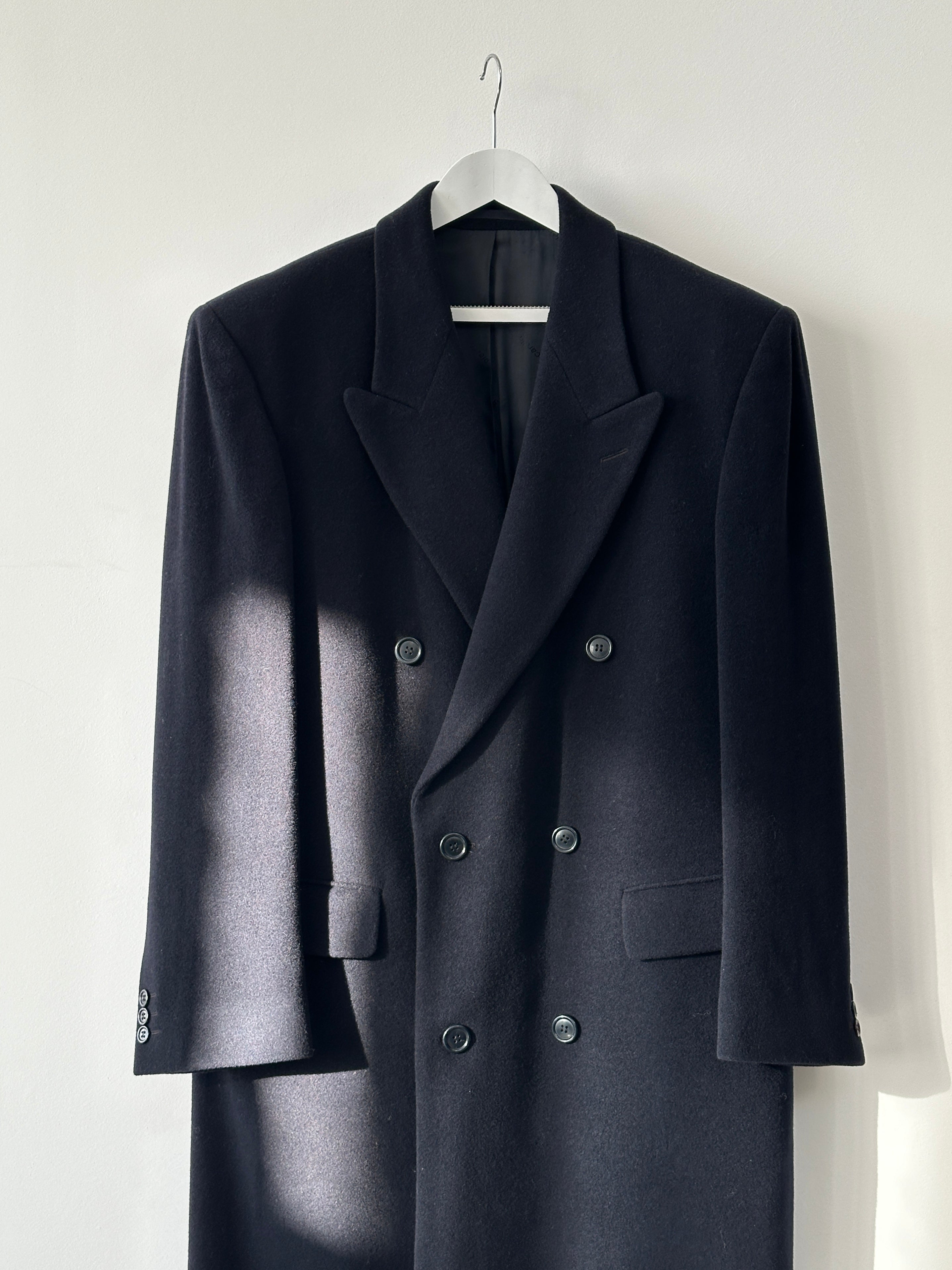 Pierre Cardin Wool Cashmere Double Breasted Floor Length Coat - XL - SYLK