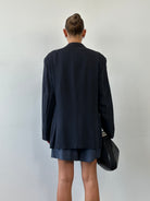 Emporio Armani Relaxed Cotton Single Breasted Blazer - 38R/L - SYLK