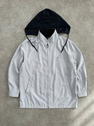 Yves Saint Laurent 1990s Logo Hooded Jacket - XL - SYLK