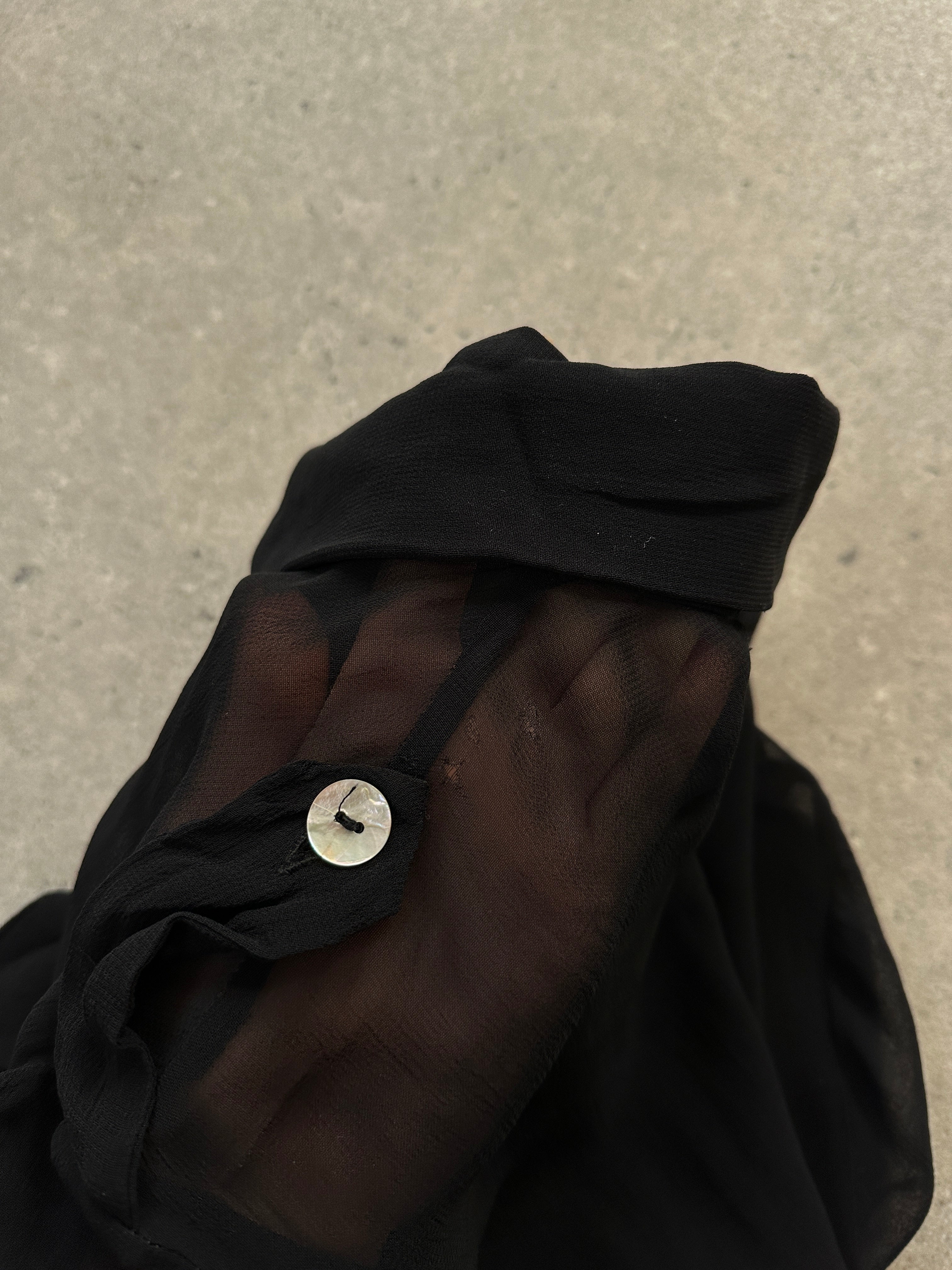 Italian Vintage Sheer Short Sleeve Shirt - S/M - SYLK