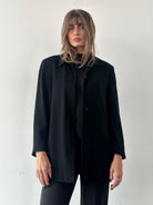 Max Mara Minimal Concealed Placket Jacket - M - SYLK