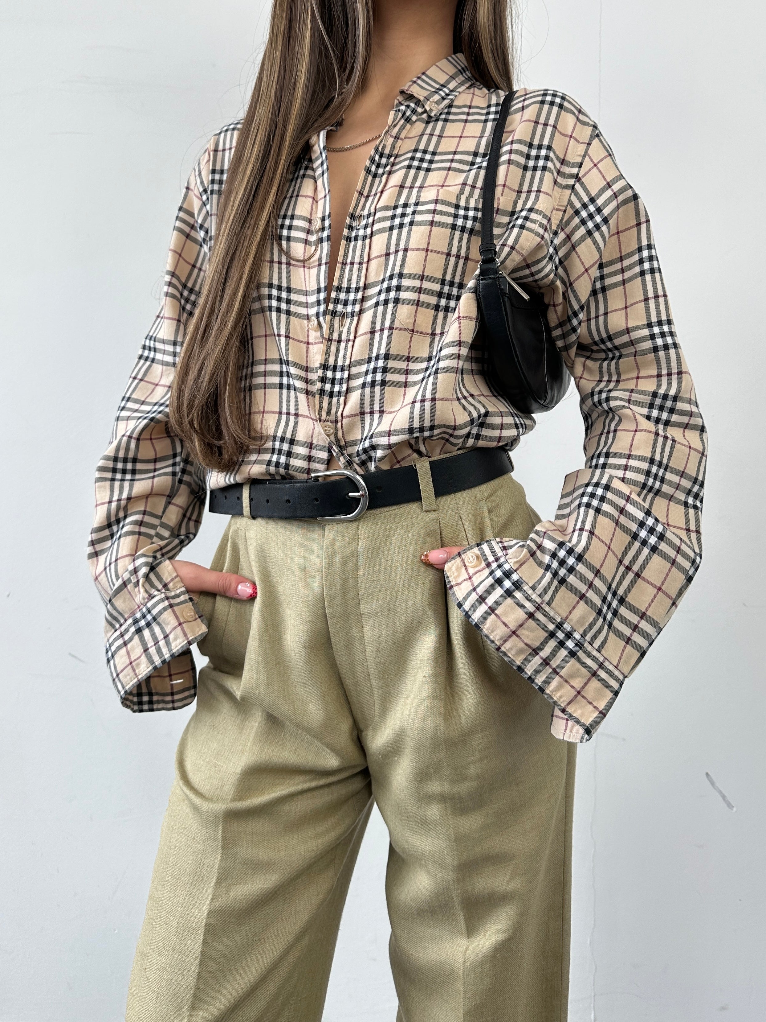 Burberry Nova Check Cotton Shirt - XS/S - SYLK