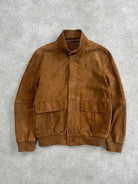 ARMA Suede Bomber Jacket - L - SYLK
