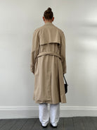 Yves Saint Laurent 70’s Cotton Double Breasted Belted Trench Coat - XL - SYLK
