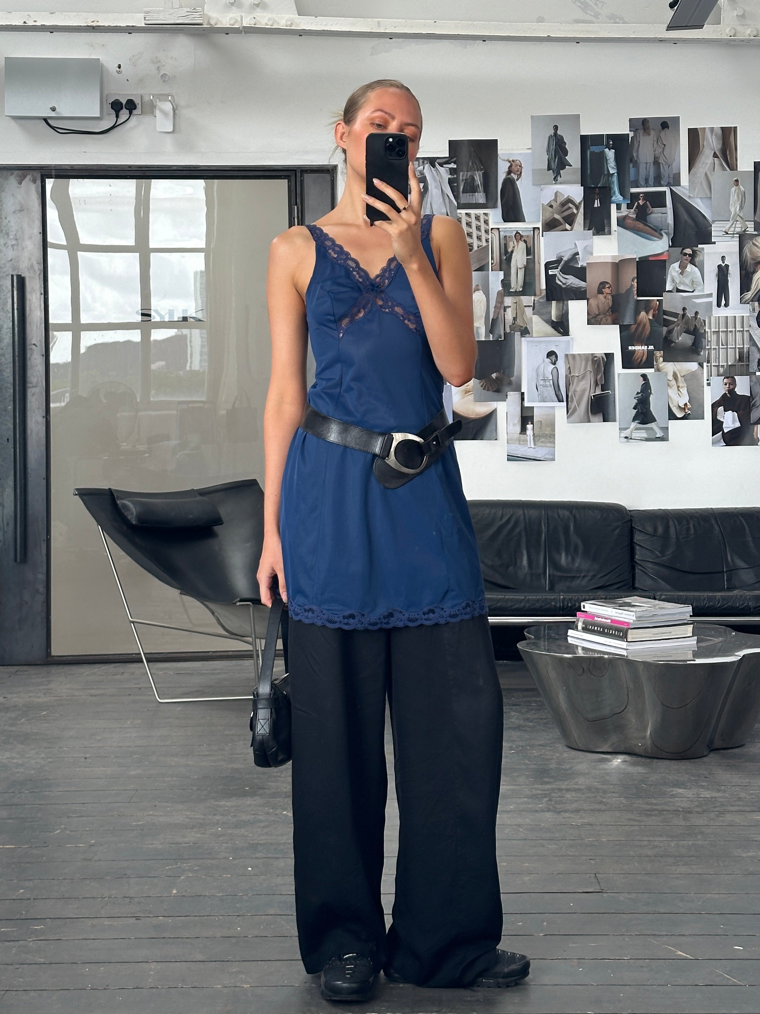 Vintage 1980s Lace Sheer Mini Slip Dress - S - SYLK