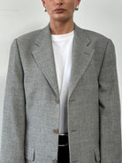 Vintage Brushed Wool Single Breasted Blazer - M - SYLK