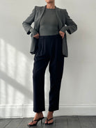 Giorgio Armani Black Label High Waisted Tapered Trousers - W28 - SYLK