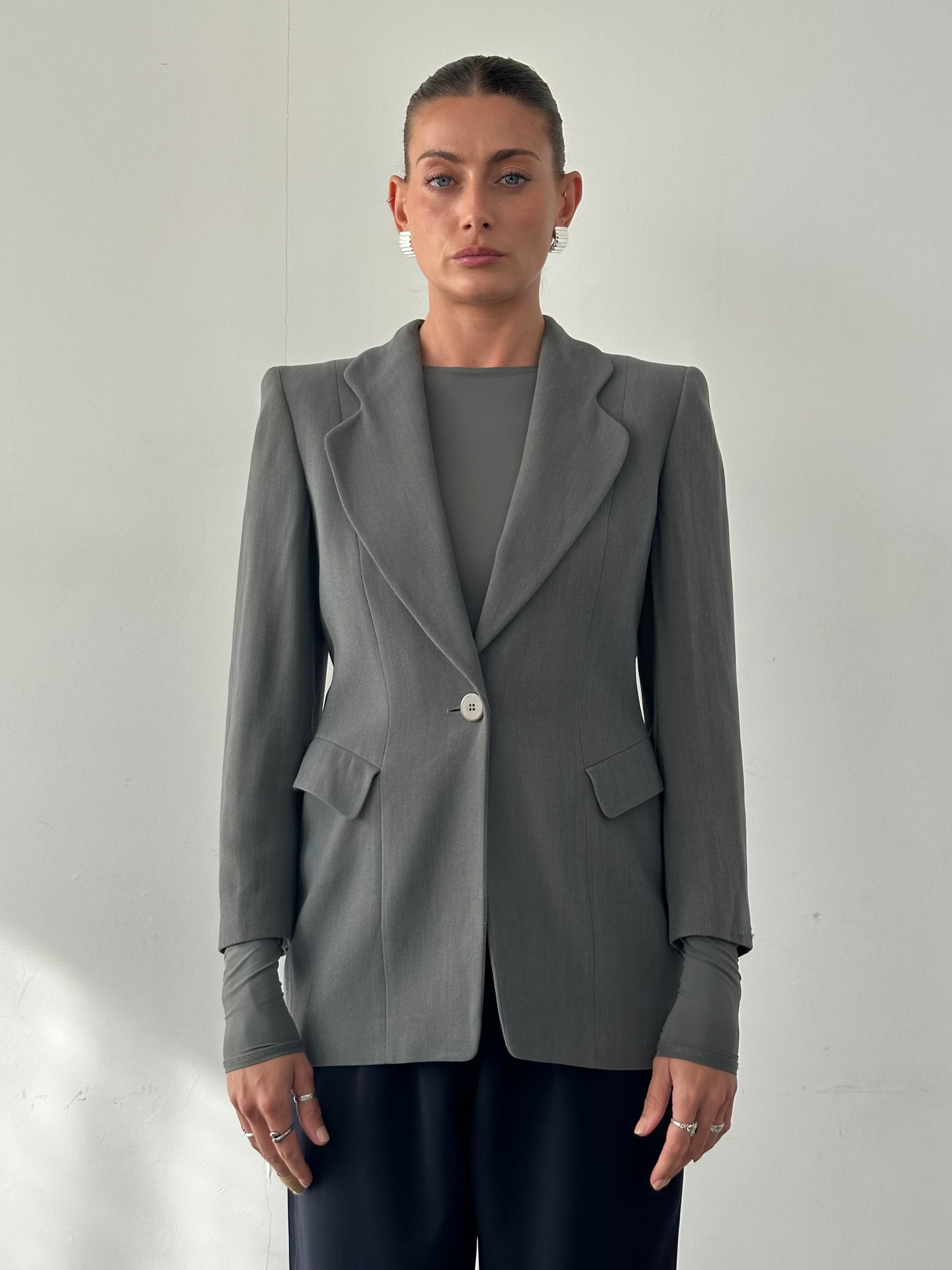 Giorgio Armani Black Label Wool Fitted Blazer - S - SYLK