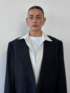Yves Saint Laurent 80s Pure Wool Double Breasted Blazer - 42R/XL - SYLK