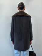 Max Mara Wool Cashmere Fur Collar Double Breasted Coat - M/L - SYLK