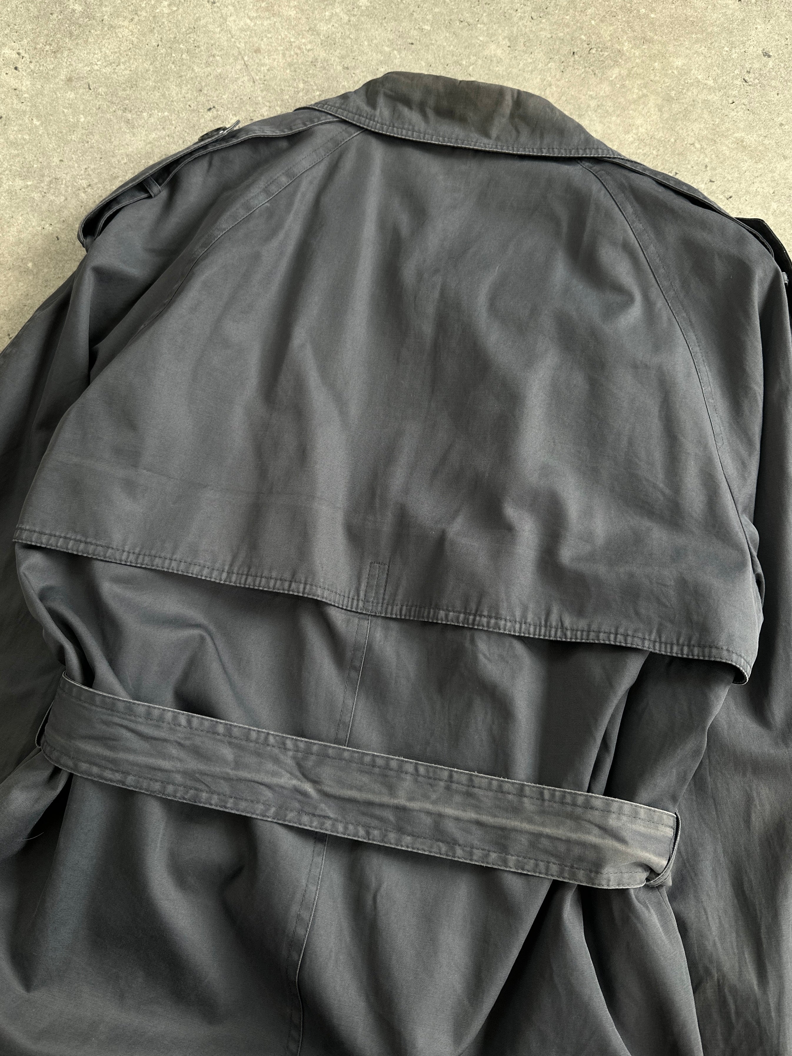 Yves Saint Laurent Cotton Double Breasted Belted Trench Coat - XL - SYLK