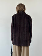 Emporio Armani Wool Fuzzy Stripe Blazer Coat - 42R/XL - SYLK