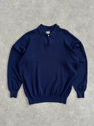 Gianni Versace Versus 90s Pure Wool Bespoke Button Polo Jumper - L - SYLK