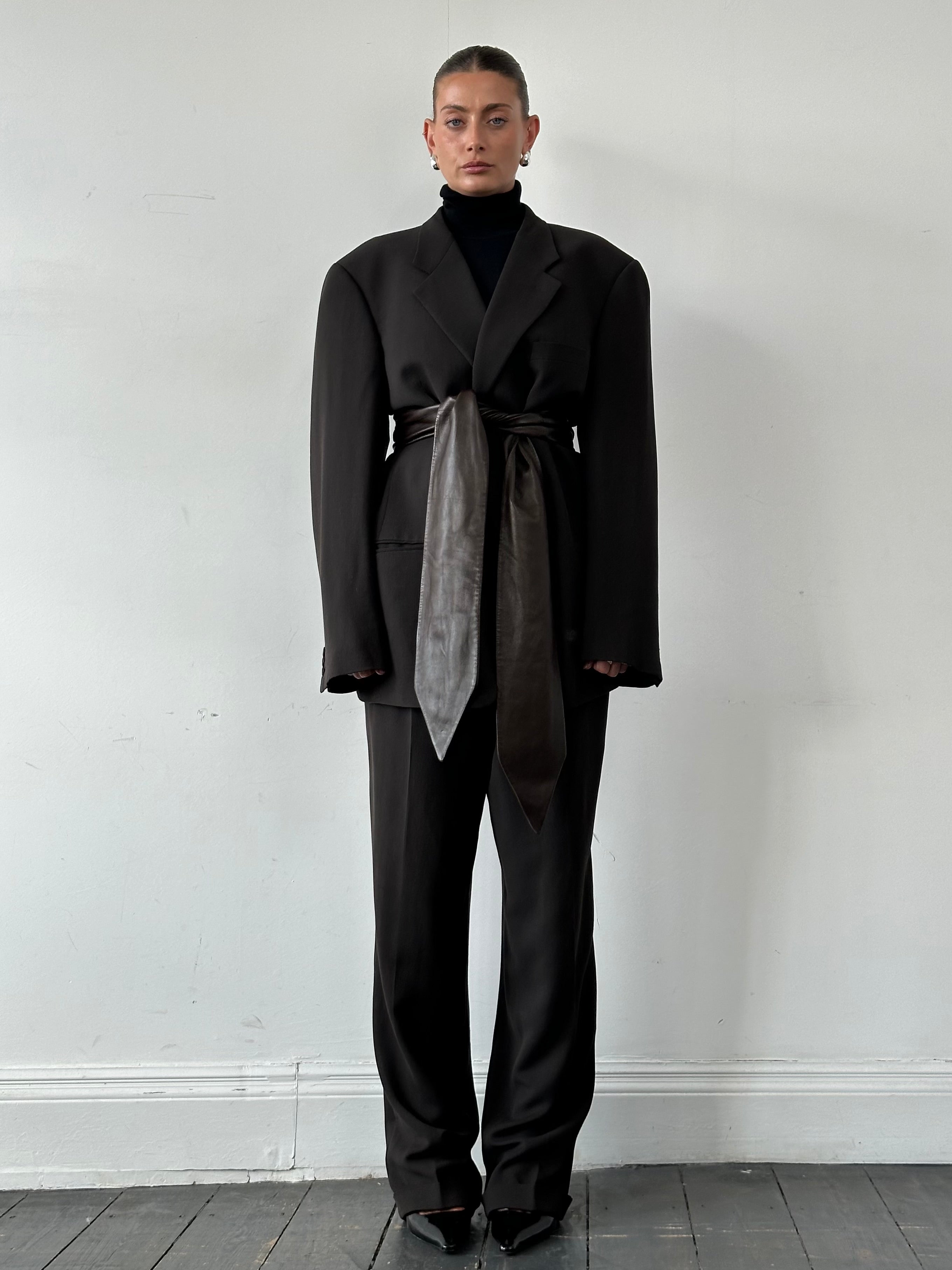 Giorgio Armani Virgin Wool Ribbed Single Breasted Suit - 48L/W36 - SYLK