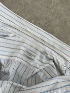 Yves Saint Laurent 2000s Cotton Check Short Sleeve Logo Shirt - L - SYLK
