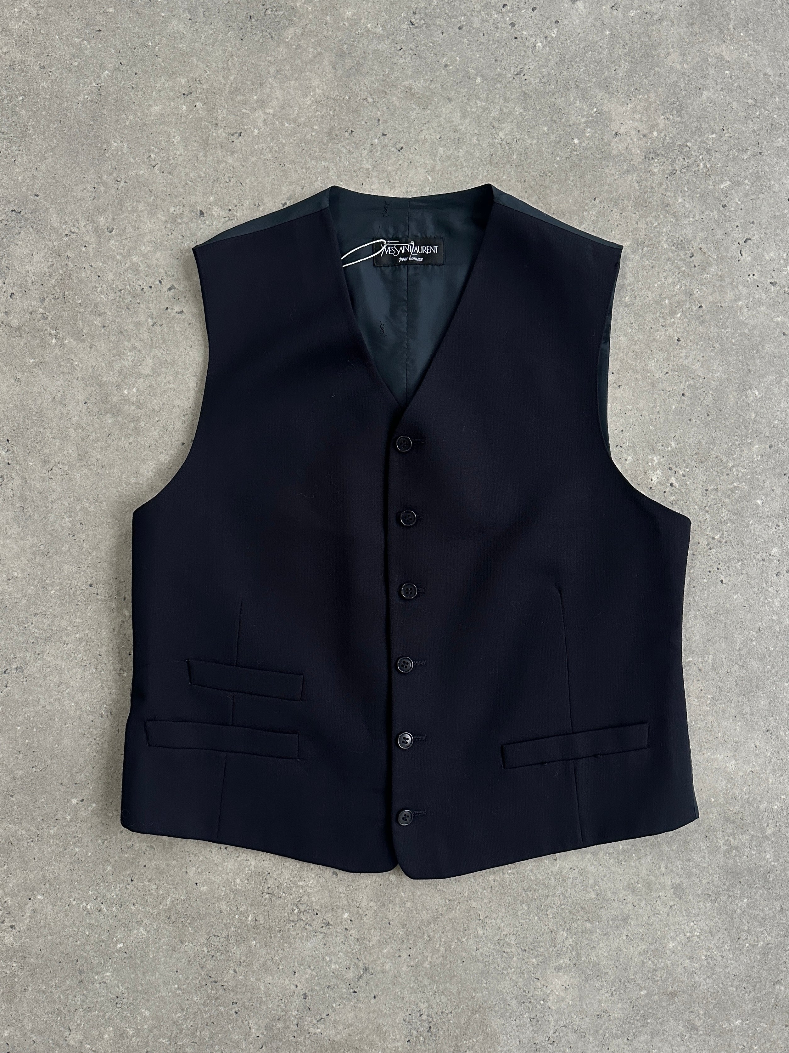 Yves Saint Laurent Pure Wool Tailored Waistcoat - 40R/XL - SYLK