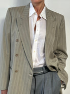 Italian Vintage Pure Wool Double Breasted Blazer - L - SYLK