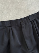 Vintage 80s Satin Tapered Leg High Waisted Trousers - W26 - SYLK