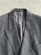Vintage Brushed Pure Wool Double Breasted Blazer - XL - SYLK