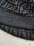 Fendi FF Monogram Print Beanie Hat - SYLK