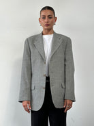 Vintage Brushed Wool Single Breasted Blazer - M - SYLK