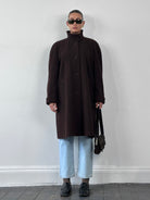 Vintage New Wool A-Line Funnel Neck Coat - XL - SYLK