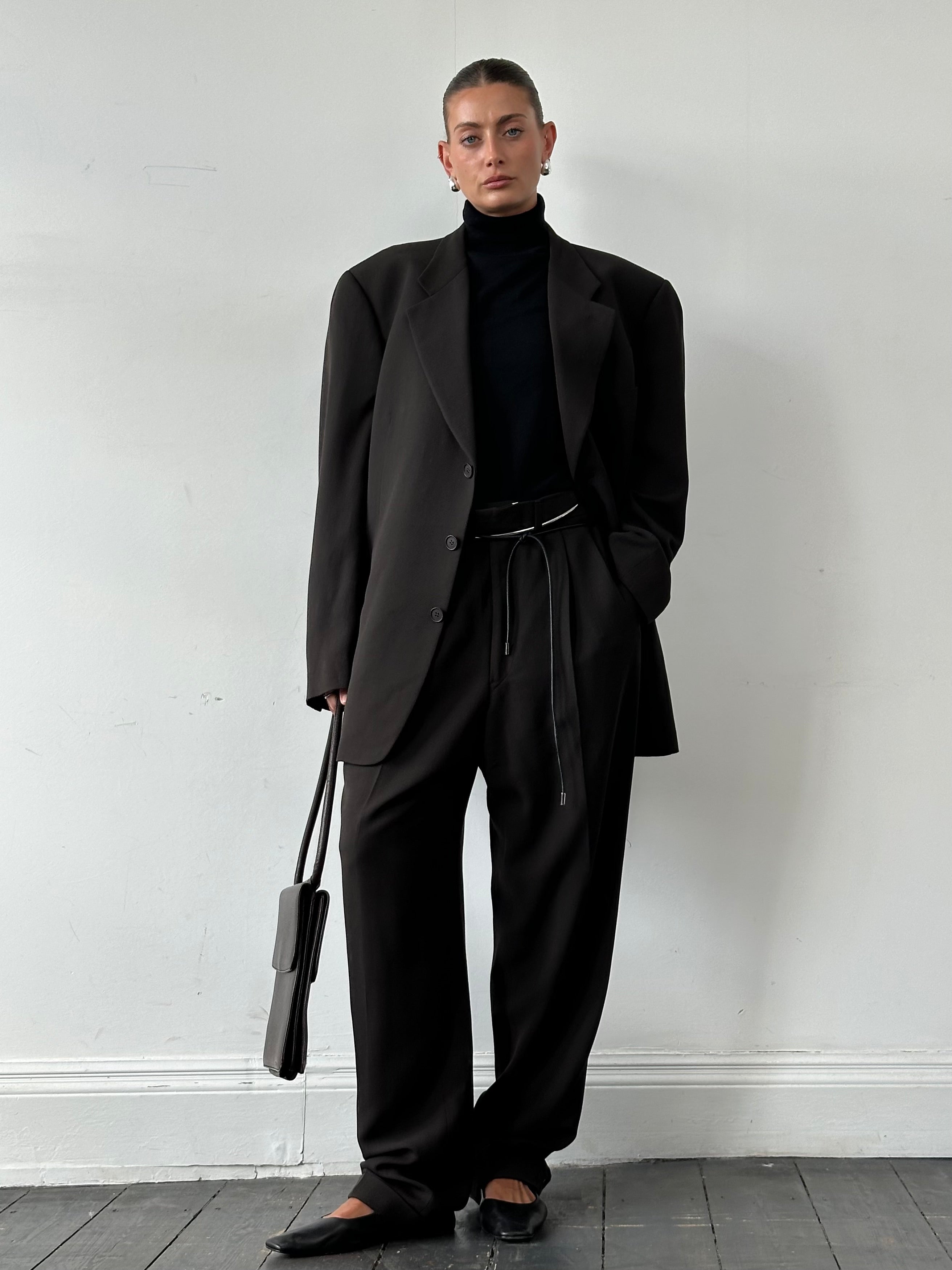 Giorgio Armani Virgin Wool Ribbed Single Breasted Suit - 48L/W36 - SYLK