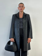 Vintage Leather Trench Coat - M - SYLK