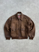 Vintage 90s Leather Bomber Jacket - M/L - SYLK