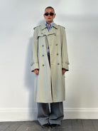 Vintage Double Breasted Belted Trench Coat - XL - SYLK
