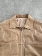 Italian Vintage Minimal Leather Jacket - L - SYLK