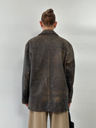 Guess Distressed Leather Jacket - XL - SYLK