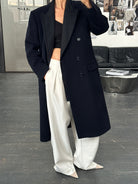 English Vintage 1990s Wool Cashmere Double Breasted Coat - XL - SYLK