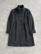 Max Mara Wool Cashmere Herringbone Single Breasted Coat - S/M - SYLK