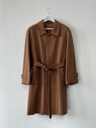 Italian Vintage Wool Cashmere Belted Coat - XL - SYLK