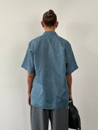 Christian Dior Silk Print Short Sleeve Logo Shirt - L - SYLK