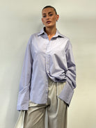 Yves Saint Laurent 00s Cotton Logo Dress Shirt - XL - SYLK