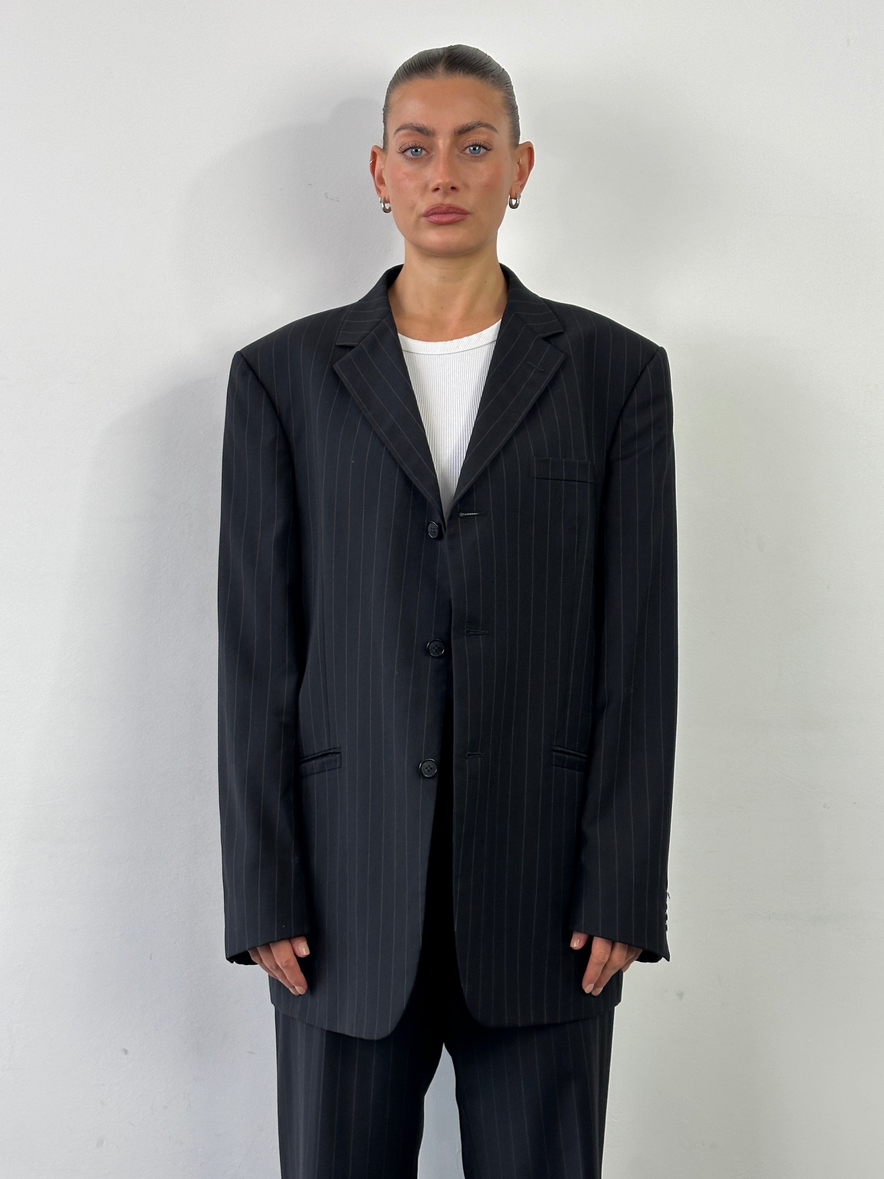Versace Classic Stripe Pure Wool Single Breasted Suit 44R/W32 - SYLK