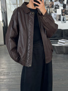 Jaeger 80s Leather Bomber Jacket - XL - SYLK