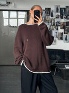 Yves Saint Laurent 2000s Pure Cotton Knitted Logo Jumper - XXL - SYLK