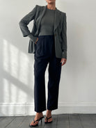 Giorgio Armani Black Label High Waisted Tapered Trousers - W28 - SYLK