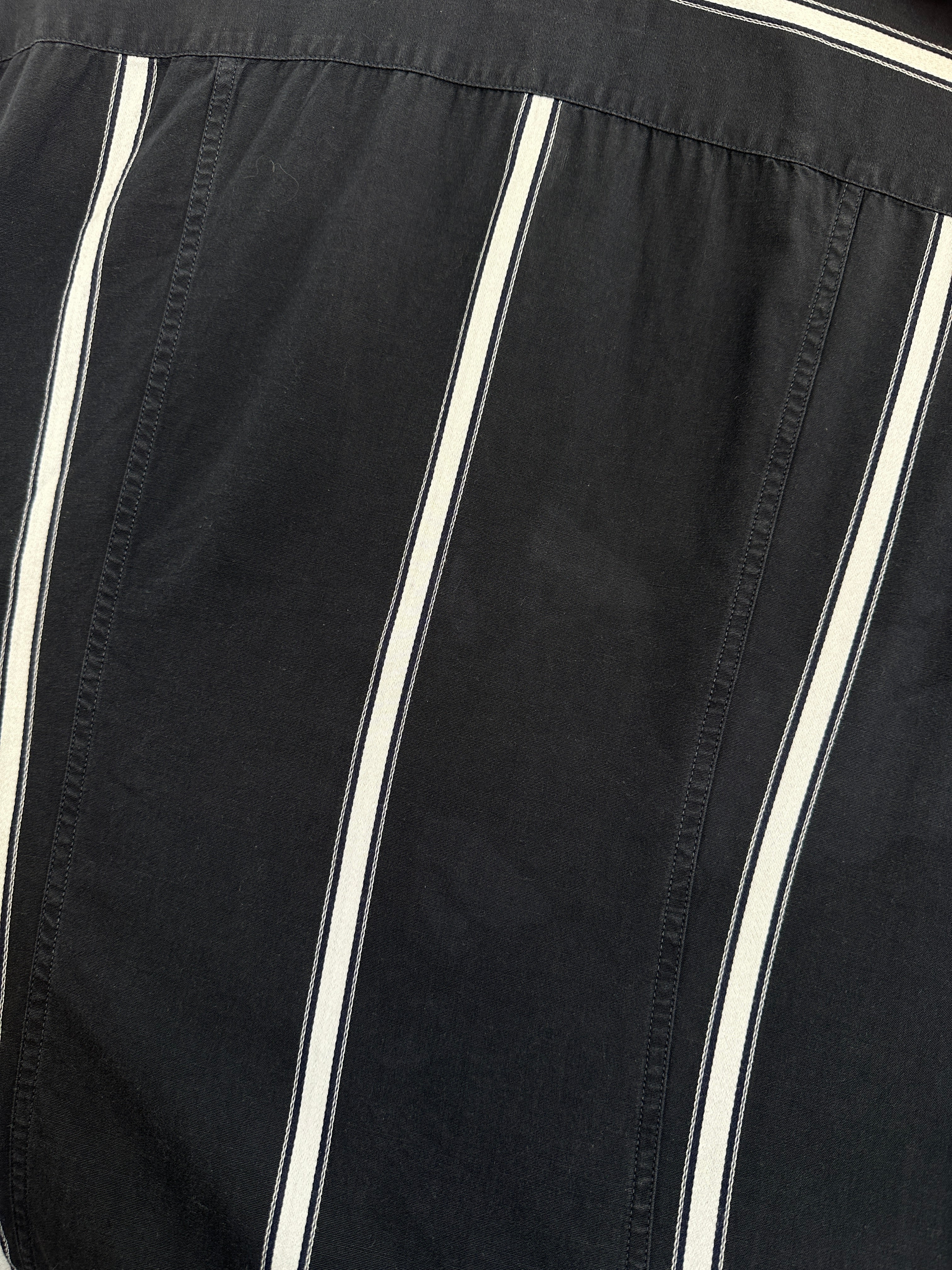 Armani Jeans Stripe Cotton Logo Shirt - M - SYLK