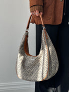 Armani Jeans Monogram Crescent Shoulder Bag - SYLK