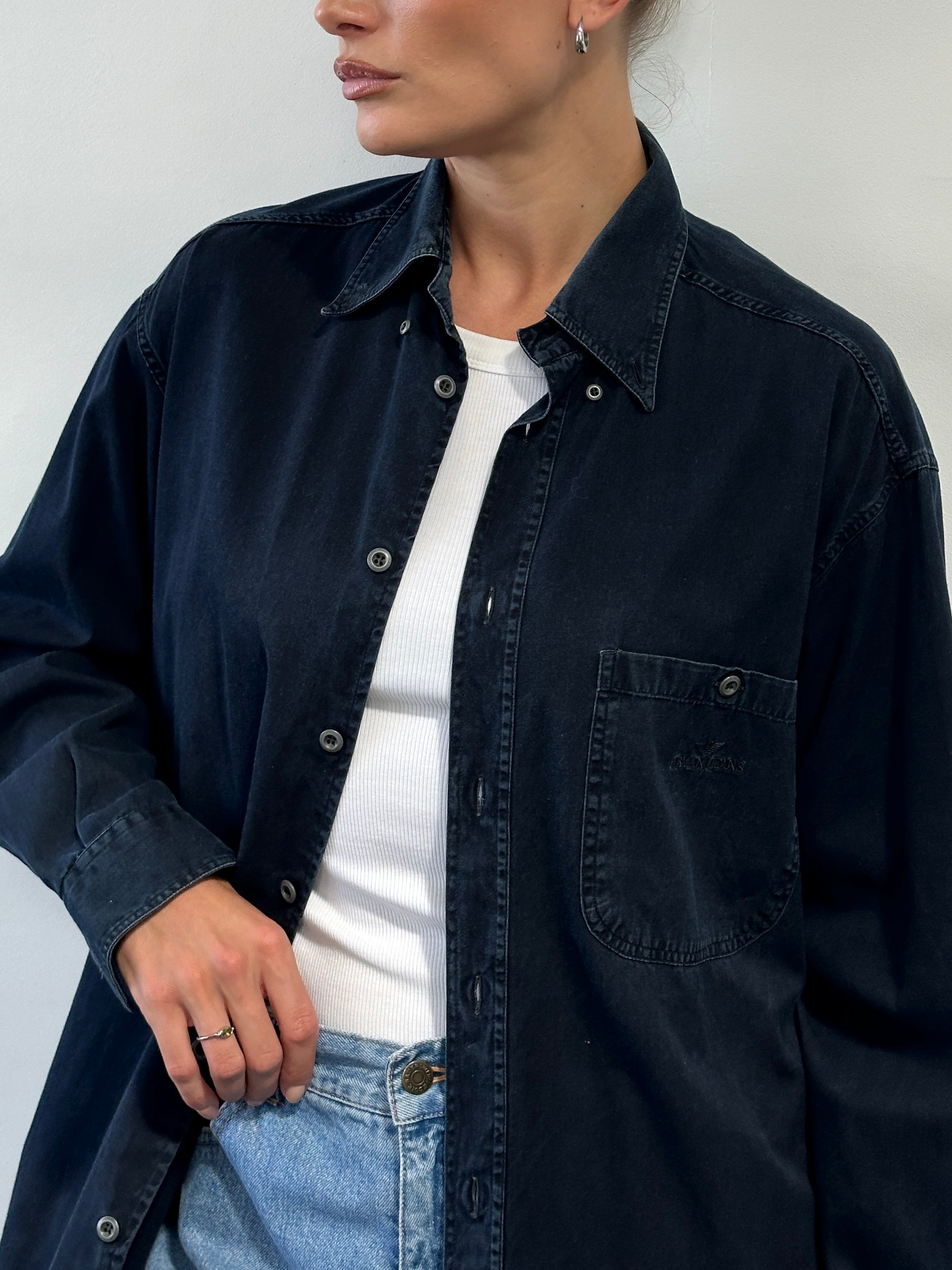 Armani Jeans Denim Logo Shirt - XL - SYLK