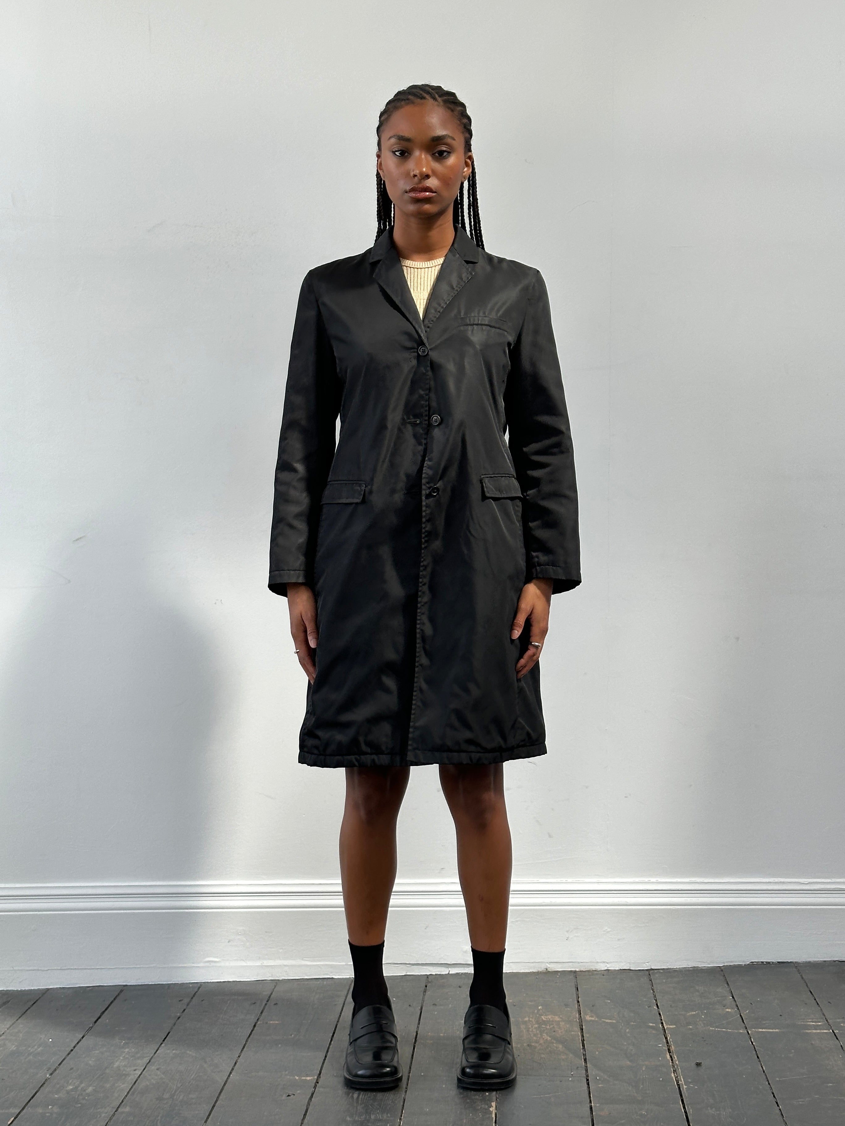 Prada 2000s Nylon Trench Coat - XS/S - SYLK