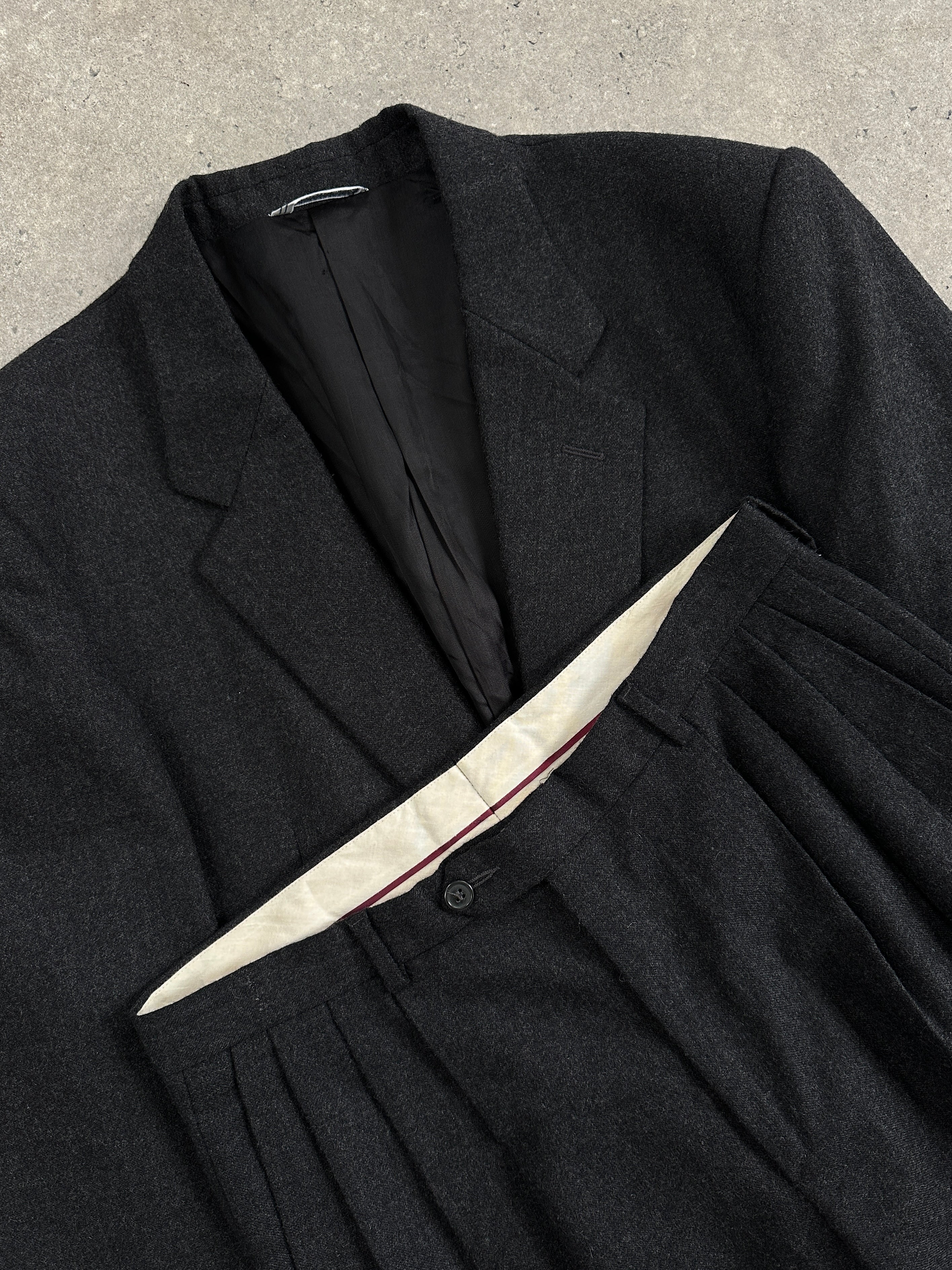 Italian Vintage Brushed Pure Wool Single Breasted Suit - 40S/W30 - SYLK