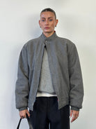 Vintage Wool Fleece Lined Bomber Jacket - L - SYLK