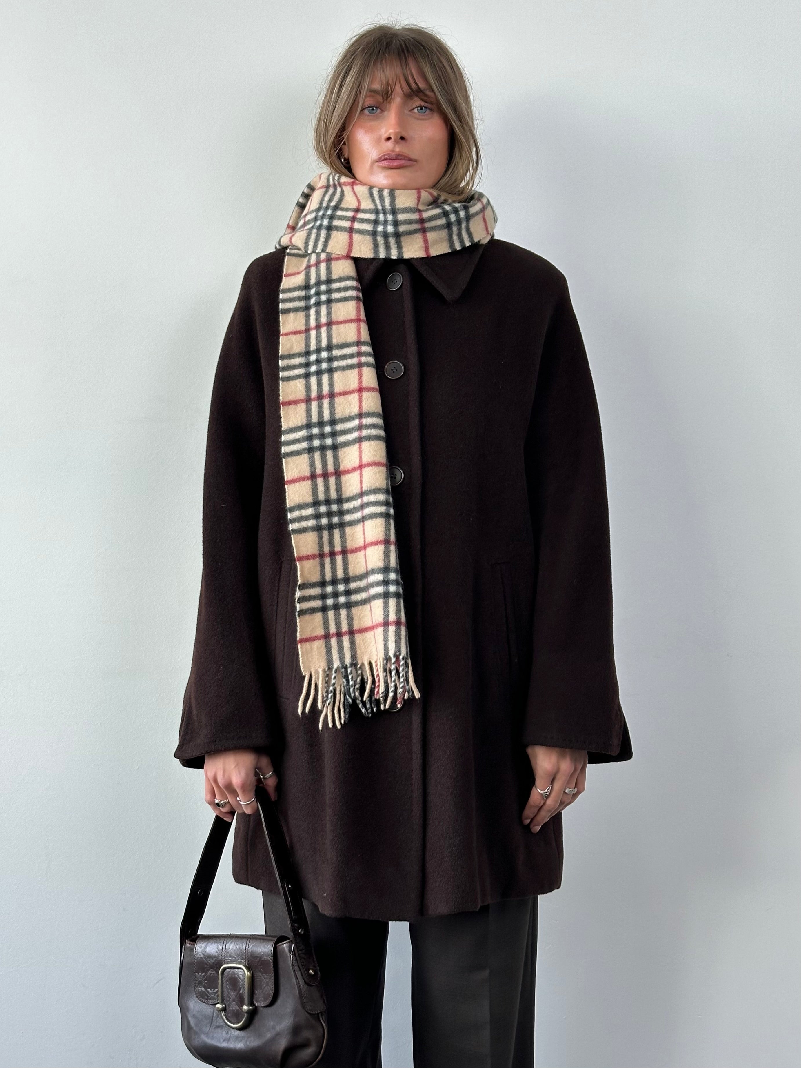 Burberry Wool Cashmere Nova Check Scarf - SYLK