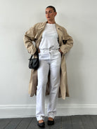 Vintage Linen Cotton Straight Leg High Waisted Trousers - W28 - SYLK