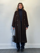 Max Mara Wool Cashmere Double Breasted Floor Length Coat - L - SYLK